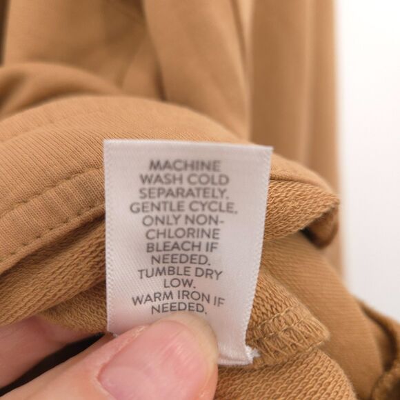 J. Jill stretch knit jacket Size XL barn chore tan cotton button front - Picture 7 of 9